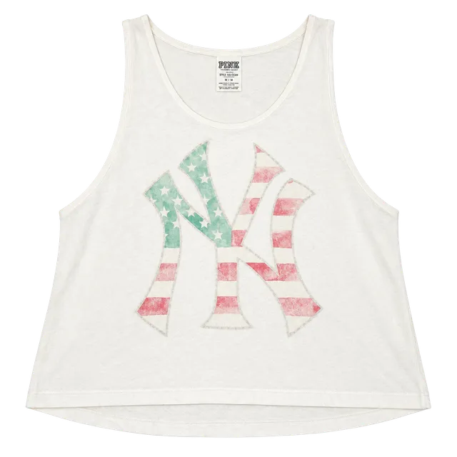 Pink Victoria's Secret New York Yankees Tank Top Size M White