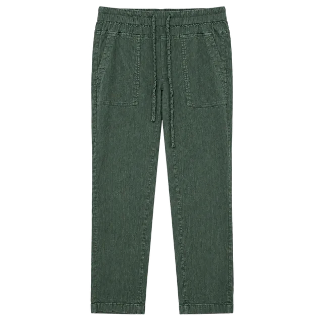 KUT from the Kloth Drawstring Cargo Pants Size S Green Linen Blend