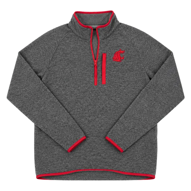 Columbia WSU Cougars Canyon Point Half-Zip Fleece Size L Gray