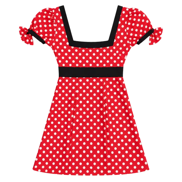 J Valentine Dress Size S/M Red White Polka Dot Costume Minnie