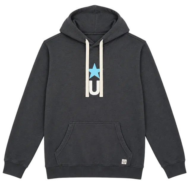 Marine Layer Gray Pullover Hoodie Sweatshirt Size M Ultra Soft Graphic Casual