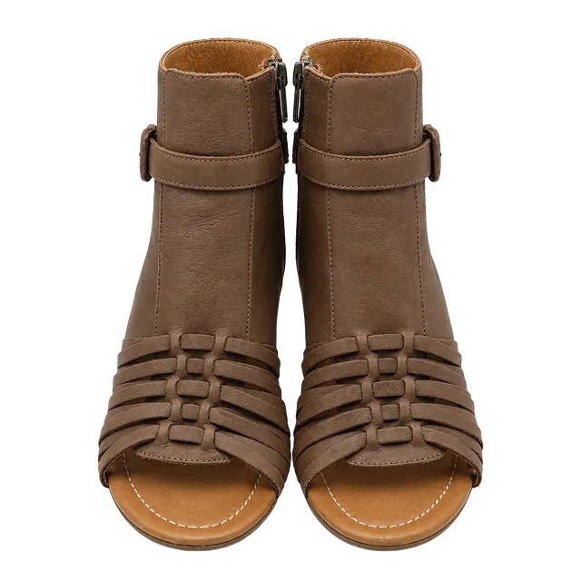 Fabianelli H025 Heeled Sandals Brown Leather