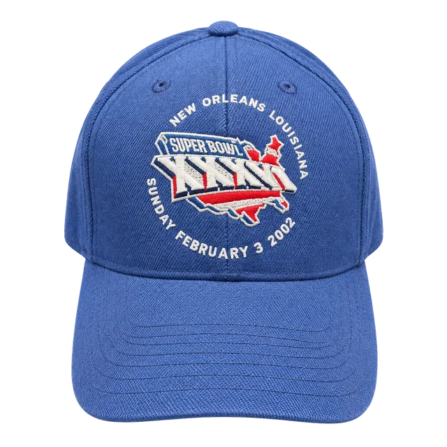 Super Bowl XXXVI 2002 New Orleans Embroidered Blue Hat Cap