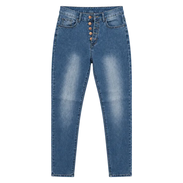 Kunmi Skinny Jeans Size S Blue Button Fly Denim