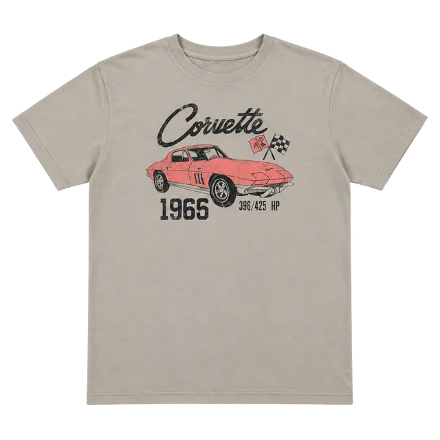 GM Corvette 1965 Graphic T-Shirt Women’s Size Large Tan