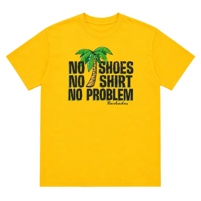 Island Fever No Shoes No Shirt No Problem Barbados T-Shirt