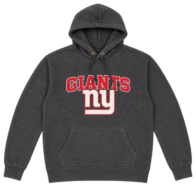 NFL Team Apparel New York Giants Hoodie Charcoal Gray