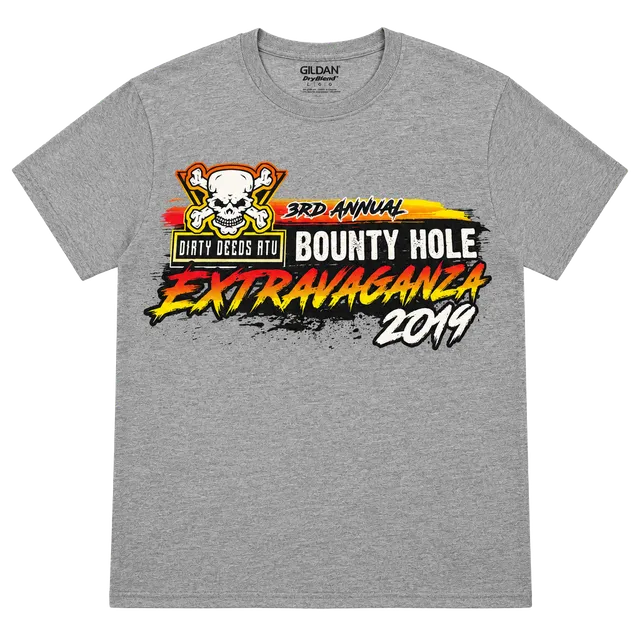 Dirty Deeds ATV Bounty Hole Extravaganza 2019 Palatka Florida T-Shirt Large