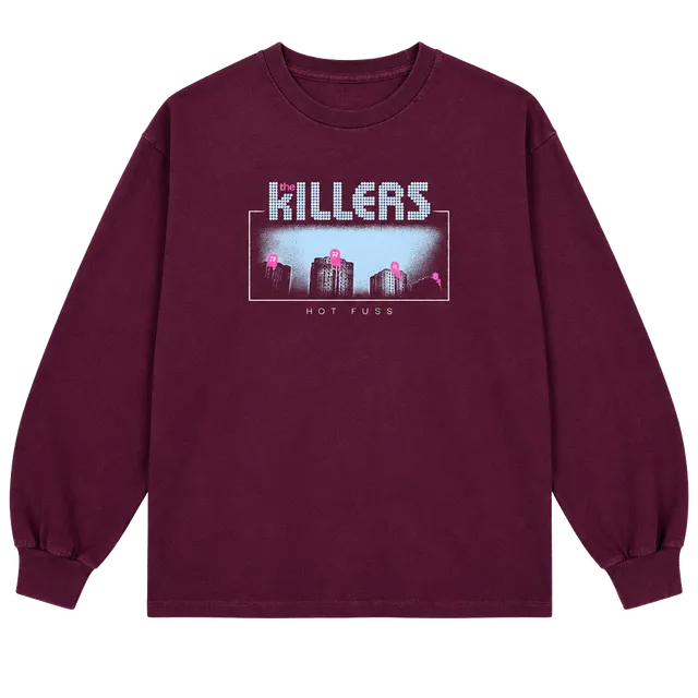 The Killers “Hot Fuss” Album Long Sleeve Band Shirt, Size Large Maroon