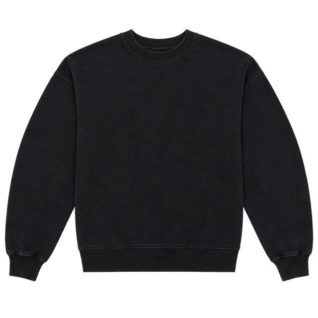 Hollister Vintage Wash Boxy Fit Sweatshirt Size S Mens Black Crewneck Pullover