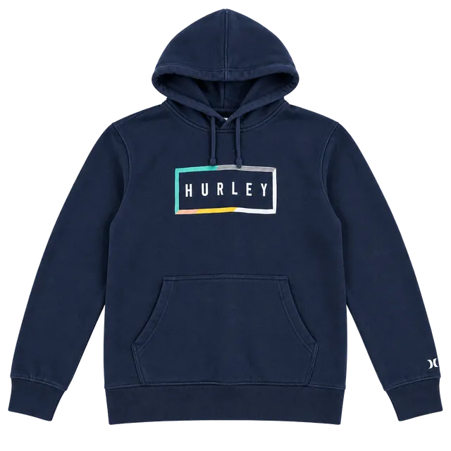Hurley Pullover Hoodie Size M Black Graphic Logo Sweatshirt