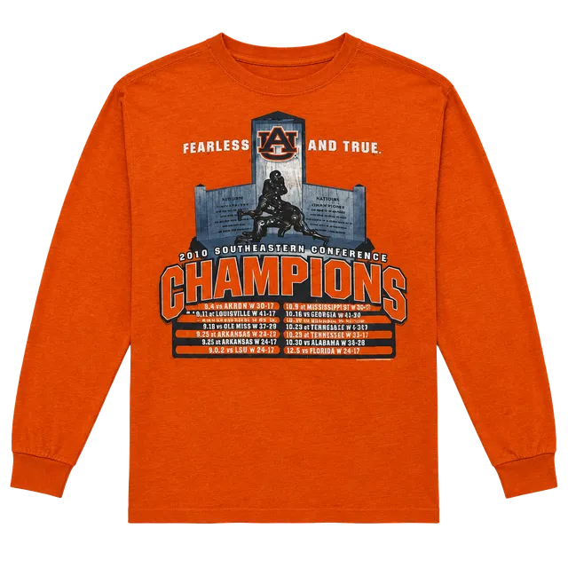 Delta Orange Long Sleeve Tee with Graphic Design