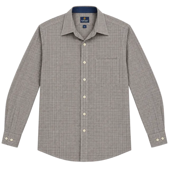 Puritan Special Edition Dress Shirt Size 16.5 32/33 Plaid Long Sleeve