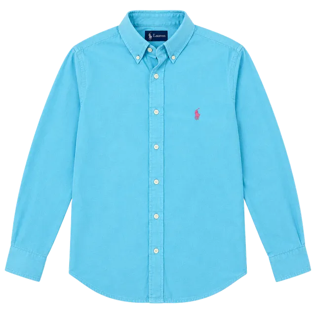 Polo Ralph Lauren, Classic Fit, Baby Blue/Pink Pony Button Down Shirt, XL