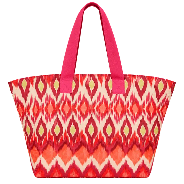 Chico's GWP Packable Print Tote Pink Ikat