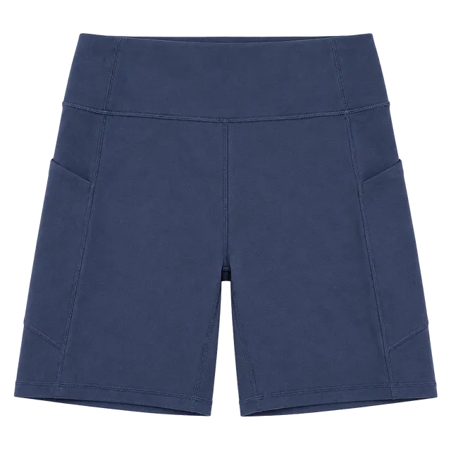 Fabletics Oasis Pureluxe Short XL Navy Pocket Athletic Biker Shorts