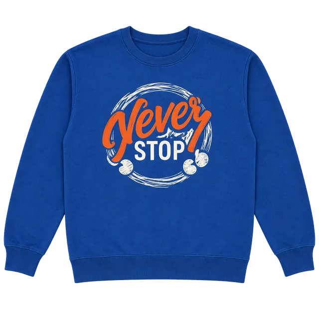 Can't Stop God Graphic Sweatshirt Blue
