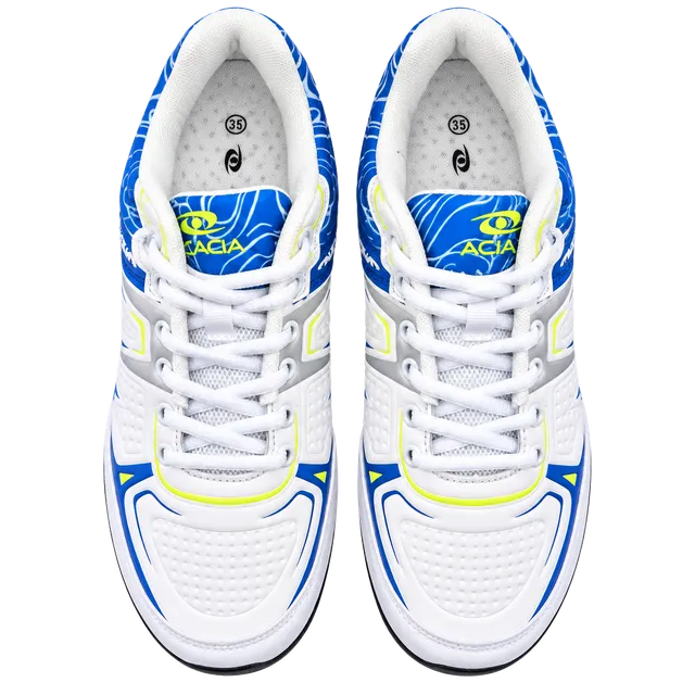 Acacia DinkShot II Pickleball Shoes Size 8.5 mens 10 women’s White Royal Blue