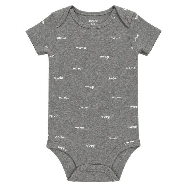 Carter's Bodysuit Size 9m Brown Mama Dada Print