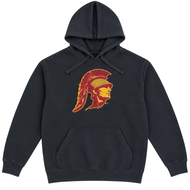 College Downloads USC Trojans Hoodie Size S Black Embroidered