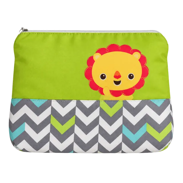 Fisher-Price Lion Diaper  Bag Green Chevron