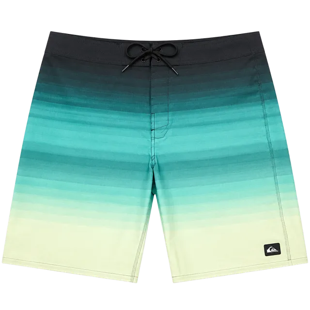 O'Neill Men’s Board Shorts Size 38 Black/Blue/Green Striped Drawstring Pocket