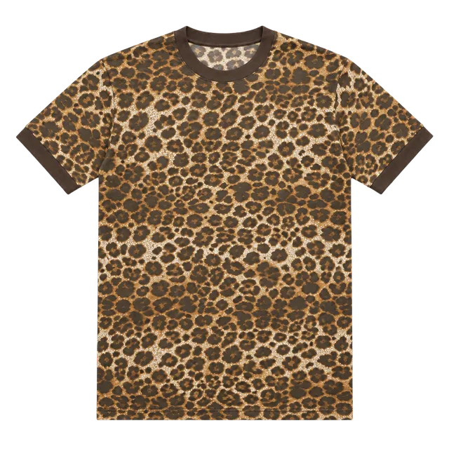 Imperious Leopard Print Polo Shirt Size XL Brown Black Short Sleeve NWT