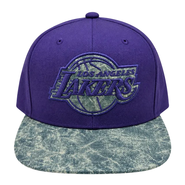 Mitchell & Ness Los Angeles Lakers Acid Wash Brim Snapback Hat