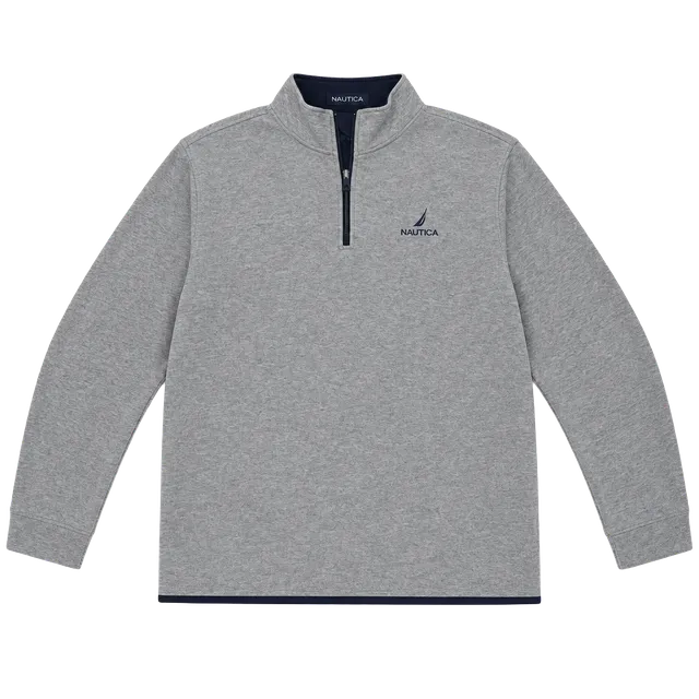 Nautica 1/4 Zip Fleece Pullover Size 3XL OGH Grey Htr New With Tags