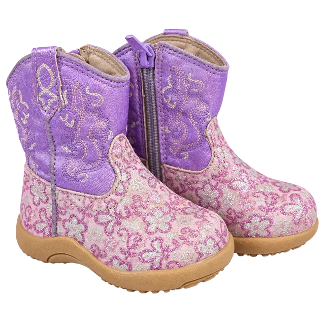 Roper Cowboy Boots  baby Size 3 Purple Glitter 