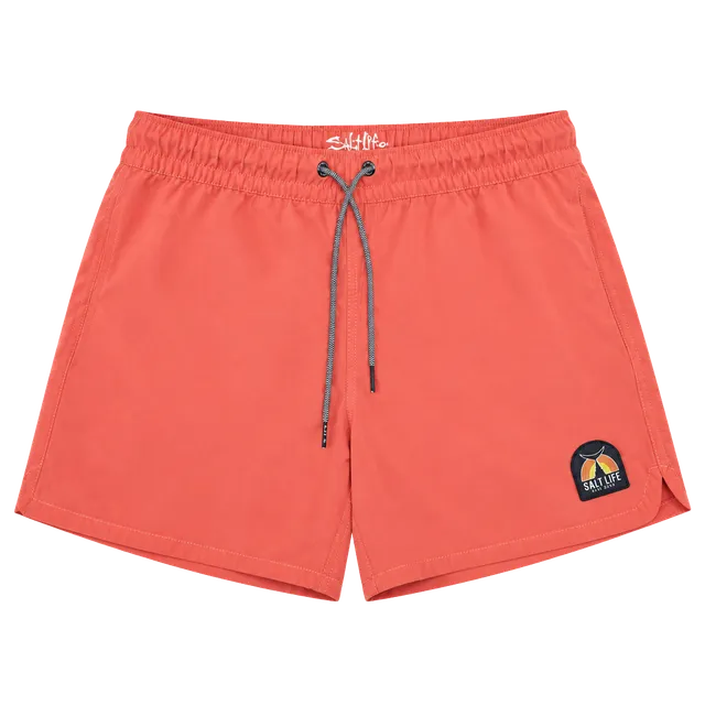 Salt Life Good Daze Volley Shorts Size Med Coral Pink