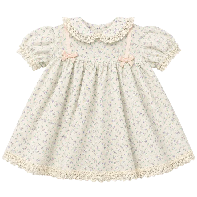 Cutest One Baby Dress Size 12M Floral Lace Collar Vintage