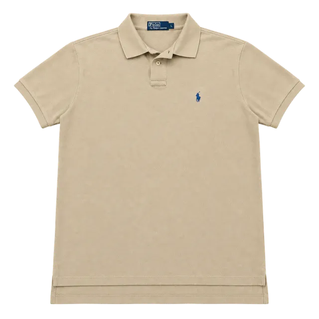 Vintage Fade Polo By Ralph Lauren Polo Shirt Size L Tan Cotton Earth Ton Beige
