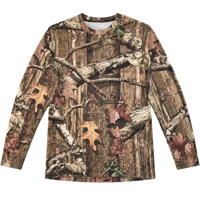 Terramar Break-Up Infinity Camo Long Sleeve Shirt Size L