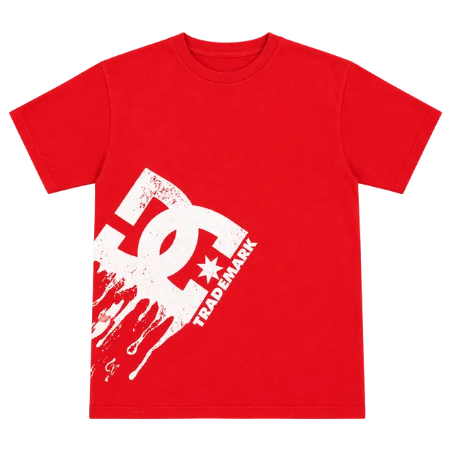 DC Shoes T-Shirt Size M Red Graphic Logo Short Sleeve Cotton Tee