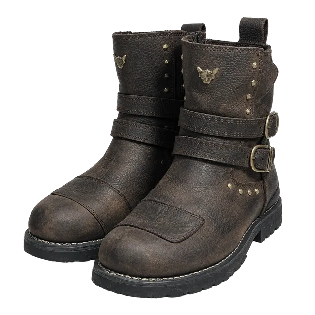 Harley-Davidson Amesbury Waterproof Motorcycle Boots Brown Leather