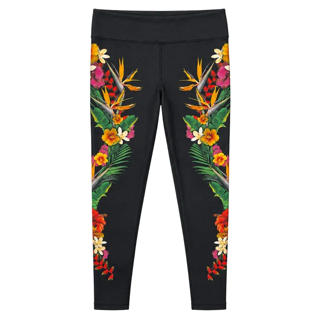 Hurley Floreal Surf Swim Leggings Size L UPF 50+