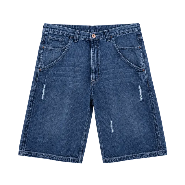 Jean Station Denim Shorts Size 38 Y2K Embroidered Pockets