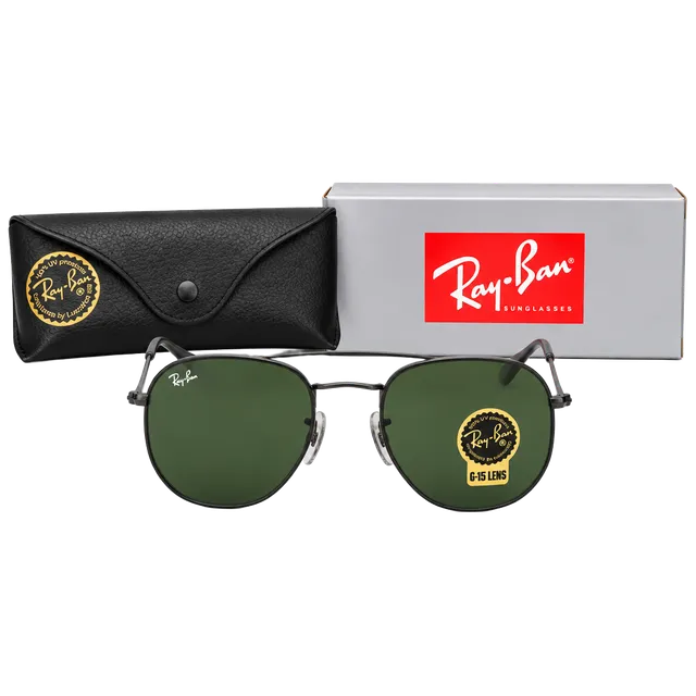 Ray-Ban Hexagonal Flat Lenses Sunglasses Black G-15