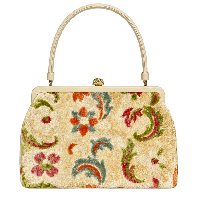 Vintage Floral Tapestry Carpet Bag Handbag L & M handbag from the 1950-1960’s