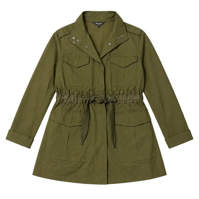 Simply Vera Vera Wang Utility Jacket Size L Olive Green Military Coat