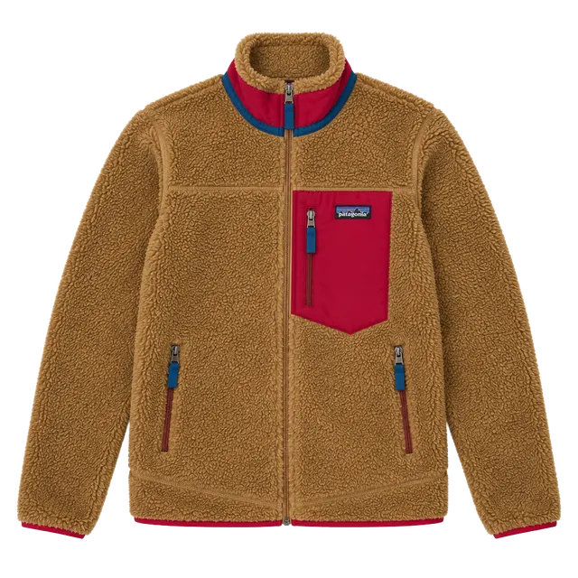 Patagonia Classic Retro-X Jacket Size S Nest Brown Wax Red