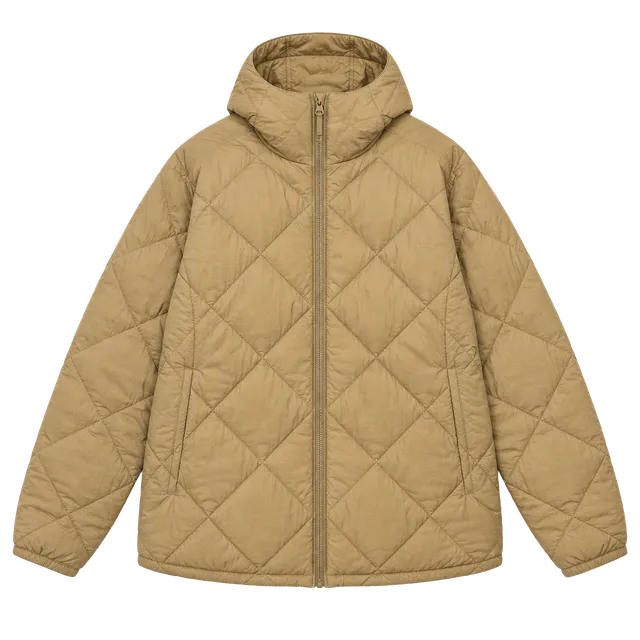 Free People Quilted Jacket Tan