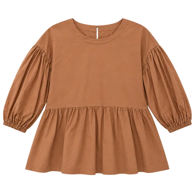 Prologue Womens L Peach Puff Sleeve Peplum Blouse Babydoll Boho Cottagecore Top