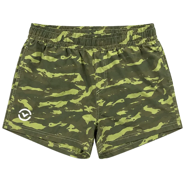 Men’s Virus Action Shorts Size Medium Green Camo Athletic
