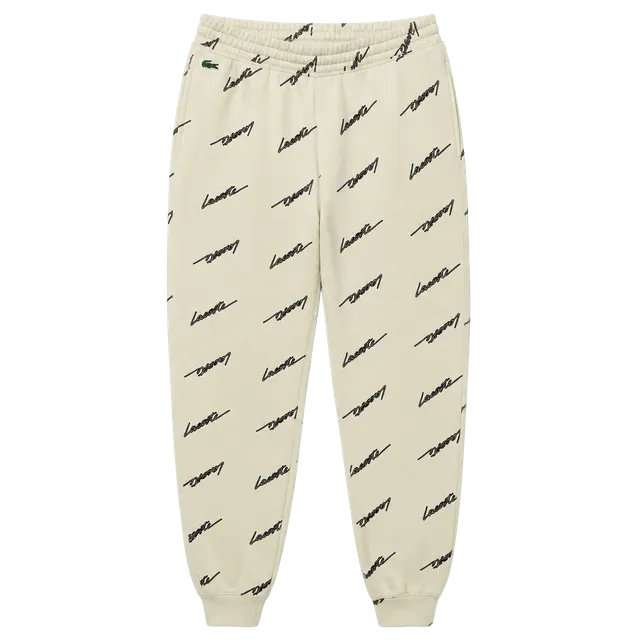 Lacoste print all over cream joggers M 