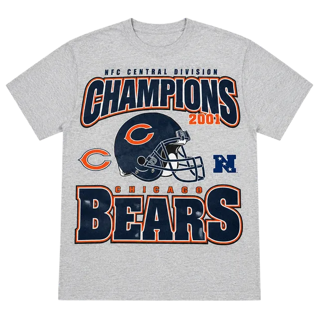 Chicago Bears 2001 NFC Central Division Champions T-Shirt Gray