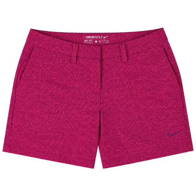 Nike Golf Dri-FIT Shorts Size 0 Pink Micro Print Athletic