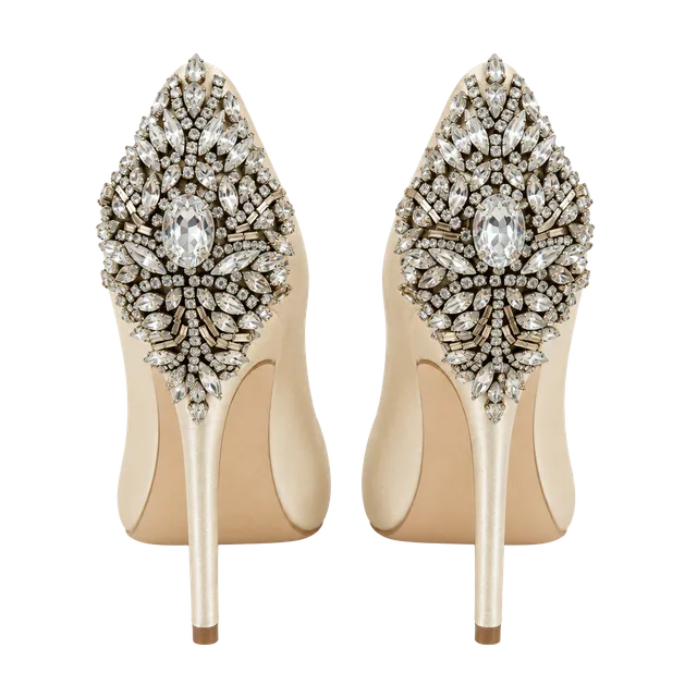 Wedding, New Years Badgley Mischka Kiara Embellished Peep-Toe Pump 