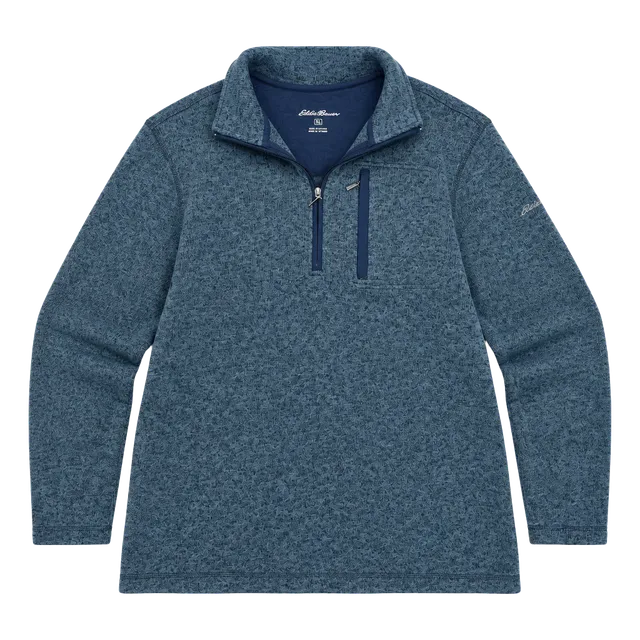 Eddie Bauer 1/2 Zip Pullover Fleece Size XL Blue Sweater Jacket